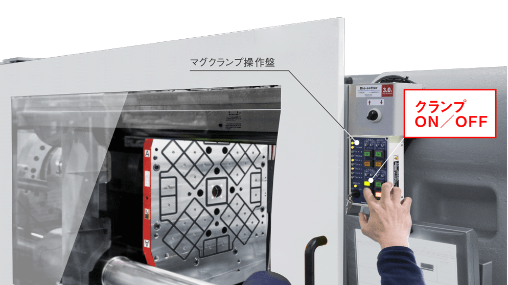 4,500 kN 成形機　マグネットクランプ