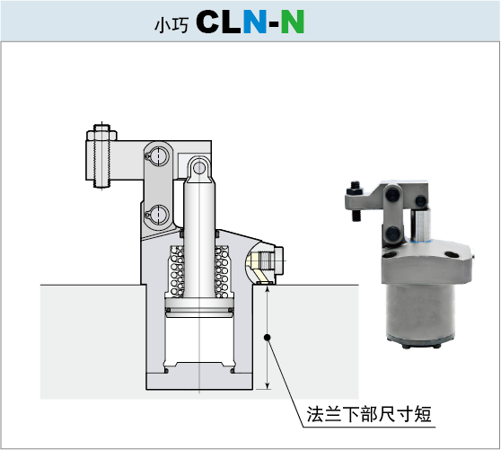 7MPa连杆式夹紧器 小巧型 单动型CLN-N