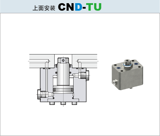 7MPa推拉式夹紧器 方形缸体型CND-TU