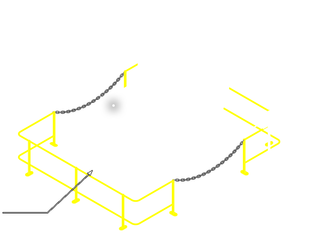 SMR　安全柵　イラスト